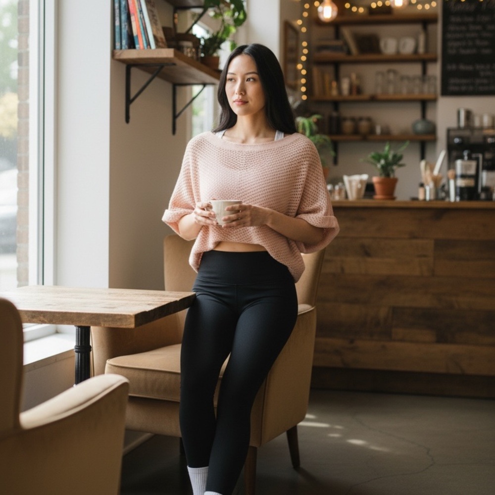 New Balance Soft Pink Knit Top - Picture 3 of 6